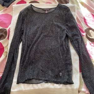 Victoria Secret See Through Silver Top Size XS